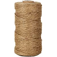 G2PLUS 100M Cuerda de Yute，Natural Yute Twine- Cuerda de jardinería Bricolaje- para Fotos- Regalos- Manualidades